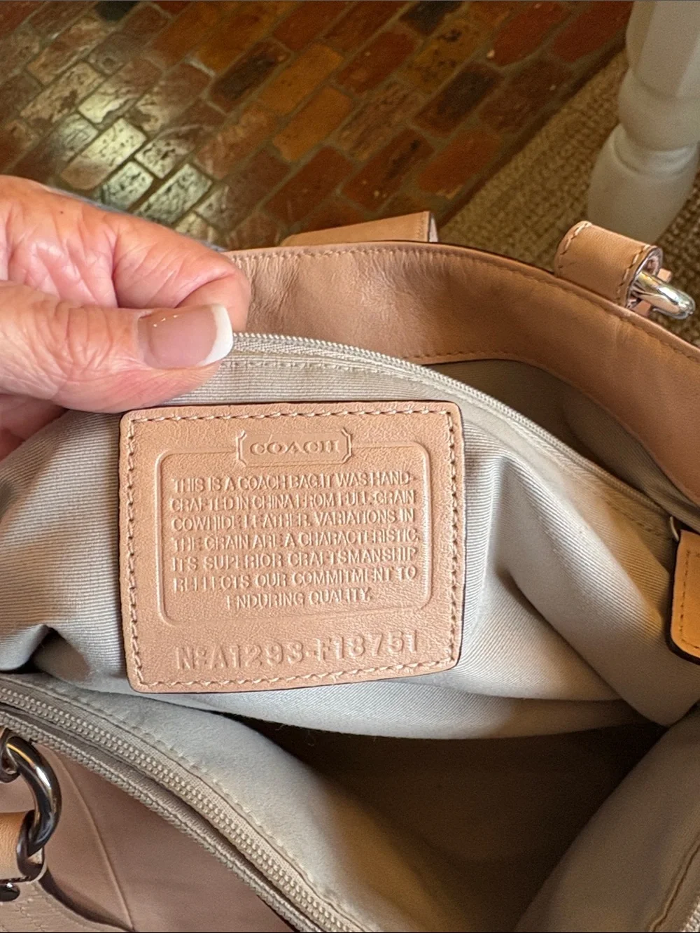 COACH Soho Leather Tote SHELL PINK/PEACH Bag Purse